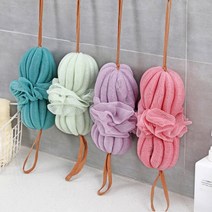 안풀리는 샤워볼 펌킨 아기 샤워 타올 거품 잘나는 풀어짐 방지 호박 튼튼한 휴대용 어린이 성인 퍼프 등밀이 바디 늘어나는 등때밀이 부드러운, 색상, 퍼플