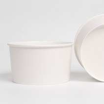 1200호 무지 종이용기 소량 100개 / 우동 쌀국수 비빔밥 샐러드 치킨 포장 일회용 컵 용기, 1200 무지컵 100개