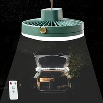 아리니나 캠핑용 무선 타프팬 서큘레이터 LED 랜턴 선풍기, 그린
