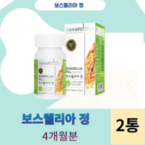 인도 산 먹기 편한 보스웰리아 추출 분말 플러스 정, 2박스, 500mg x 60정