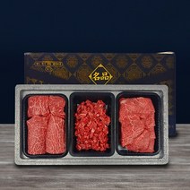 백화점 한우 선물 세트 설 명절 구이용 국거리 산적용, 세트 4호+보자기, 1  불고기 국거리 산적 1500g