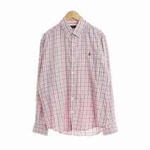 빈폴 핑크 체크 면 로고클래식셔츠 남자 M [110] 8713