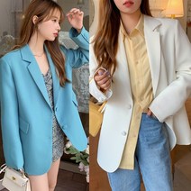 투버튼 베이직 하프 여성 정장 데일리 아우터