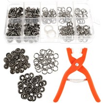 스냅단추 똑딱단추 오발단추 펜치 세트 200pcs 펜치와 단추 버튼 키트 DIY 공예 의류에 대한 스테인레스 스, 01 200PCS