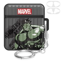 마블 어셈블 캐리어아머 에어팟 3/2/1/프로 케이스 + 철가루방지스티커, 헐크, 에어팟 2세대/1세대 공용
