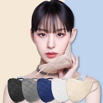 바반트 컬러 노제 마스크 10매 새부리형 체크 패턴, 대형(성인남성 추천), 바반트 베이지 10매