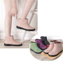 소프트한 재질로 신고벗기 편한 작업용 주방용 농사용 텃밭용 짧은 발목 패션장화 레인부츠 여자숏레인부츠(230-250mm)