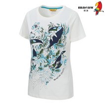 (여성)트로피컬프린트라운드넥반팔 티셔츠_MJW2TR05