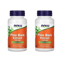 NOW Foods Pine Bark Extract 나우푸드 파인 바크 엑스트렉 소나무 껍질 추출물 240mg 90배지캡슐 2팩