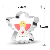 김펀칭기 김펀치 사랑 천사 화살표 심장 편지 금속 쿠키 커터 베이킹 도구 찐빵 절단 금형 비스킷 제과점, 06 angel