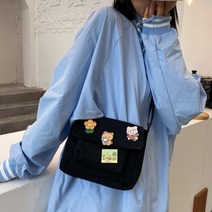 귀여운 캔버스 작은 가방 여성 일본 하라주쿠 대각선 야생 학생 소녀 어깨 여성용