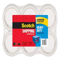 Scotch Heavy Duty Packaging Tape 1.88” x 54.6 yd Designed for Packing Shipping and Mailing Stron, 1