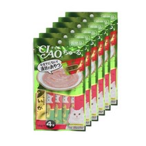 이나바 차오 츄루 고양이 파우치 간식 56g, 닭가슴살 + 오징어 혼합맛, 6개입