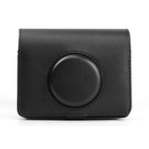 가벼운 간편한 Caiul 케이스 후지 필름 Instax 미니 EVO 인스턴트 디지털 카메라 및 프린터 PU 가죽 보호, 02 Black