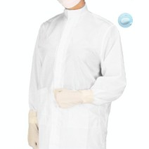 제약 식품업 반도체공장 전기전자 청정구역 C카라형 제전복 방진 가운 제빵업용, 화이트M