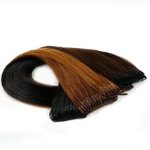 스킬땋기 붙임머리 18인치 200가닥 한팩 / 인모붙임머리 슬림땋기 땋기 머리 미용재료 헤어피스 가발피스 인모피스 전문가용 옴브레 솜브레 발레아쥬 브릿지 붙임머리학원 실습 재료, #C7(특수컬러), 1개