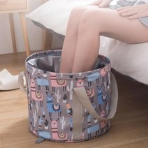 [가성비 최고]접이식 빨래 대야 족욕기 여행용 습식족욕기 방수 YS21MA14, 1