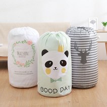 다용도 이불주머니 원형 정리함 동물 방수다용도 실용적인 이불정리 보관함, 북극곰