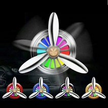 프로펠러 LED 송풍구 차량용 방향제 디퓨저 머리안아픈 디퓨저 아로마 콜린스인센스, 블루_블랙체리