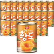 동원 제철담은 황도 달콤한 2절 통조림 캔 400ml x 24캔, 단품