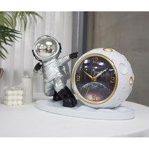 저소음 인테리어 우주인 탁상시계 고시생 직장인 탁자 입학선물 알람시계 중학생 아이맘 고등학생 탁상용