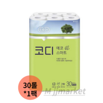코디 3겹 에코 스마트 롤화장지 22m, 1팩, 2개