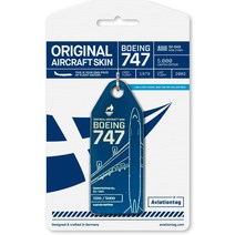 항공기 키홀더 독일 AviationTag 키링 짐표 보잉 747 에어버스 320 키링, B747 블루-올림픽 성화(티어), 1개