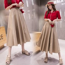 엔젤로즈샵 하므티 밴딩 플레어 A라인 롱스커트