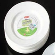 변형없는 다회용 PP접시 야외용 일회용품 접시 중 20x1.5cm 5개씩 소포장 캠핑 단체활동 야유회