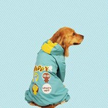 8요일 강아지 대형견 바람막이 우비 비옷 레인코트, 민트