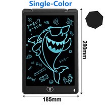 썼다지웠다패드 전자노트저장 전자식메모보드 12 인치 그래픽 태블릿 lcd 드로잉 태블릿, 블랙 단색