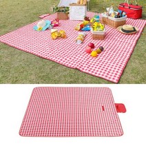 피크닉 매트 돗자리 야외 및 담요 캠핑 초대형 모래 방지 방수 휴대용 접이식 비치 하이킹 축제, [07] Red Plaid, 07 Red Plid