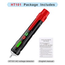 전압계 HABOTEST-비접촉 AC 전압 테스터 HT90 HT100 HT101 12-300V 디지털 검출기 스크루 드라이버 전기, 04 HT101