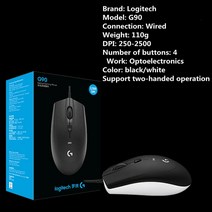 로지텍버티컬마우스 오리지널 로지텍 G502HERO/G102/G903 HERO/G90 게임용 RGB 기계식 카운터 웨이트 유선, 04 G90, 한개옵션1