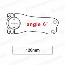 카본스템 자전거스템 Enve 초경량 탄소 6 각도 도로 산악 사이클링 부품, 6도 블랙120mm, 협력사