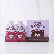 자연드림 한입에 홍삼꿀꺽 블루베리 50ml 20포 어린이용 홍삼음료