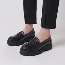 라운드토 플랫폼로퍼 여성 키높이로퍼 통굽슈즈 5cm