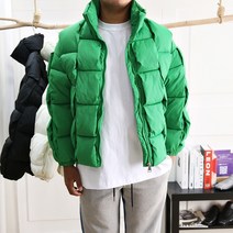 맨즈라이프 남자 오버핏 엠보 꼬임 패딩점퍼