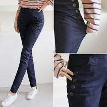 청포단 2022 봄 여성 스판 밴딩 간절기 배기 팬츠 여자 빅사이즈 편한 인생 캐릭터 청색 블루 파란 파랑 9부 긴 바지