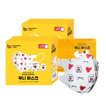 뷰라뷰 3D형 뚜니 마스크 1-3세용, 100매입, 1박스, 하뚜