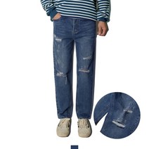 와이드진 중청 커팅 남자 레트로 배기핏 스트릿 와이드 주름 테이퍼드핏 핀턱 테이퍼드 청바지