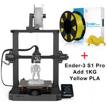3d프린터 FDM SLS creality ender 3 s1 ender 3 s1 pro cr 터치 3d 프린터 자동 베드 레벨링 스프라이트 이중 기어 압출기 이중 z축, 3s1pro 옐로플라 추가