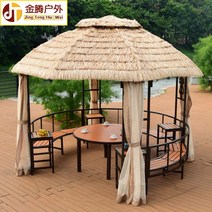 원형 통나무집 원두막 농막 파고라 방갈로, 직경 3.5 미터 + 의자 커피 테이블