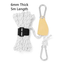 차량용 루프탑텐트 자동차 차지붕 원터치 차박 텐트 야외 로프 패스너 반사 나일론 윈드, 흰색 5m