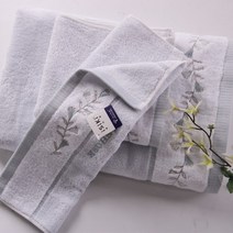 세트 핸드타올 고급수건 먼지없는 세면 프리미엄 40수 200 200g 10장 60수 페이스타올 180g, 연한 회색, 1250x75cm