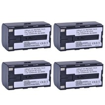 BT-65Q 배터리 LCD 충전기 Topcon BT-60Q BT-61Q BT-66Q FC-200 FC-2200 FC-2500 GPT-7000i GTS-750, [05] 4 battery set