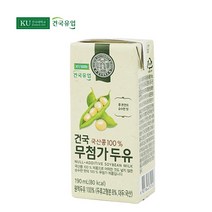 rnrtkszhd100% 건국 무첨가두유 20입/_순수콩물두유100%_우리콩본연의순수한맛.무설탕 무가당 다이어트두유 식사대용 효도선물 non GMO 영양간식 고단백, 32개, 190ml