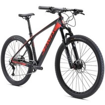 로드자전거 카본 MTB 산악 픽시 접이식 SAVA데크 61 탄소 섬유 자전거 29 용 및 SHIMANO DEORE M6100 1x12 단 스루 액슬, 빨간+27.5x17+SHIMANO DEORE 12S