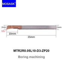 두께측정기 MOSASK 1PC MTR MGR lr 보링 프로파일 스레딩 그루브 CNC 솔리드 카바이드 내부 터닝 정밀 홀 가공 밀링 공구, 12 MTR2R0.05L10-D3-ZP20, 12 MTR2R0.05L10-D3-ZP20