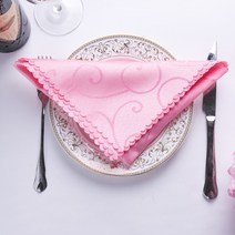냅킨 퀄리티 자카드 입천 꽃을 꺾다 호텔 서양 요리 식당 웨딩 유러피안 찬합매트 바 잔을 닦다 주문제작 2066176779, 분홍색